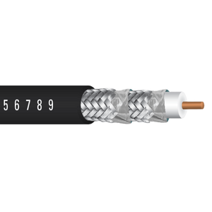 18 AWG 1C Solid CCS RG6/U Plenum 75Ohms Quad Shield Al Foil Braid PVC 60C 600V CATV Cable