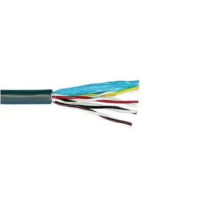 Alpha Wire 1012409 24 AWG 9 Conductor Foil Shield PVC Insulation 300V Communication and Control Cable