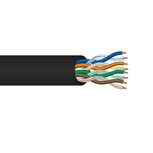 Category 6A Solid Bare Copper Unshielded UTP CMP FEP FR PVC Jacket 105°C 300V Cable