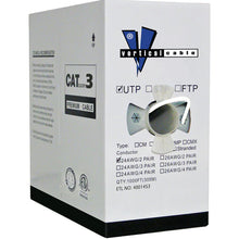 1000' 24 AWG 2 Pairs White Solid UTP CAT3 Cable