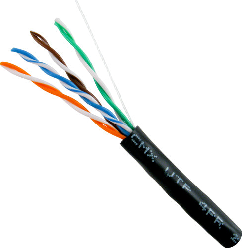 1000' 24 AWG 4 Pairs CAT5E Solid-Bare Copper CMX Outdoor Cable
