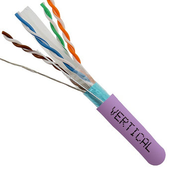 1000' 23 AWG 4 Pairs F/UTP Solid Bare Copper Shielded CAT6 550MHz Cable