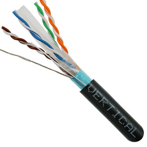 1000' 23 AWG 4 Pairs F/UTP Solid Bare Copper Shielded CAT6 550MHz Cable
