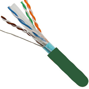 1000' 23 AWG 4 Pairs F/UTP Solid Bare Copper Shielded CAT6 550MHz Cable