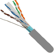 1000' 23 AWG 4 Pairs F/UTP Solid Bare Copper Shielded CAT6 550MHz Cable