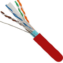 1000' 23 AWG 4 Pairs F/UTP Solid Bare Copper Shielded CAT6 550MHz Cable