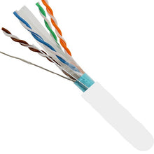 1000' 23 AWG 4 Pairs F/UTP Solid Bare Copper Shielded CAT6 550MHz Cable