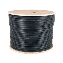 1000' 24 AWG 4 Pairs Black CAT5E Solid Bare Copper LLDPE Jacket Outdoor Messenger Cable