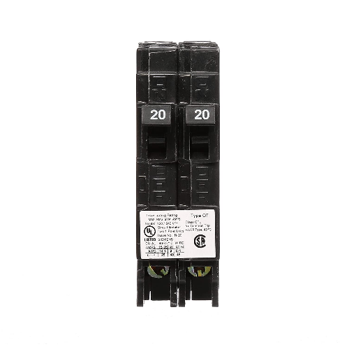 Siemens US2-Q2020 Type QT 1 Pole 20/20 Amp 120 VAC 10 kA Plug In Duplex Circuit Breaker