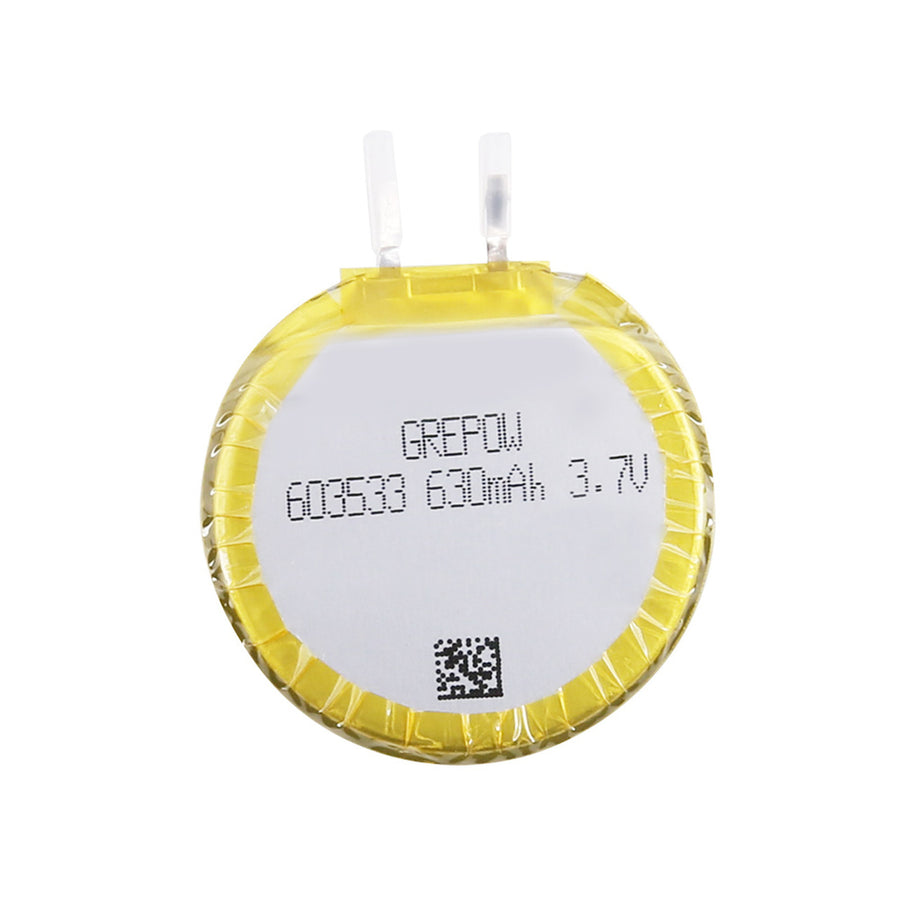 Grepow 630mAh 3.7V 1S1P LiPo Round Shaped Battery 6035033
