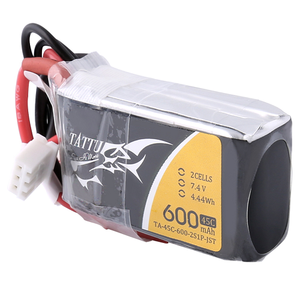 Tattu 600mAh 2S1P 7.4V 45C Lipo Battery Pack With JST-SYP Plug