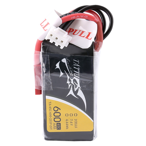 Tattu 600mAh 2S1P 7.4V 45C Lipo Battery Pack With JST-SYP Plug