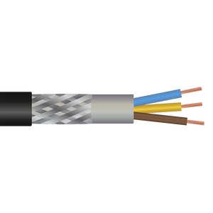 Shipboard Cable TNIA-6 12 AWG 3 Conductor Alloy Coated Al Armor