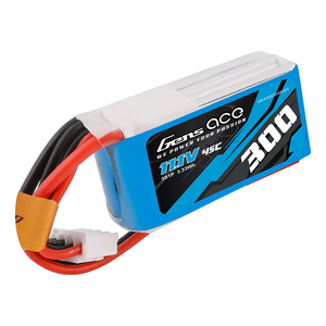 Gens Ace 300mAh 3S1P 11.1V 45C Lipo Battery Pack With JST Plug