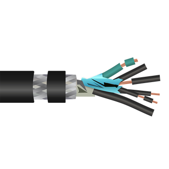 Shipboard Cable LSMSCA-24 18 AWG 24 Conductor Watertight Braided Armor