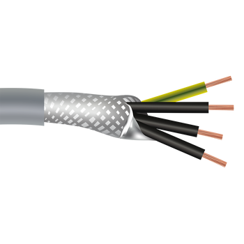 Shipboard Cable MXO-14 20 AWG 14 Conductor Lightweight PVDF Braid