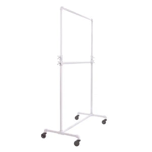 Pipeline Add-on Hangbar For Ballet Racks Gloss White Econoco PSAOHWH