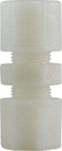 3/8"X1/4" White Nylon Red Compression Union 17079N