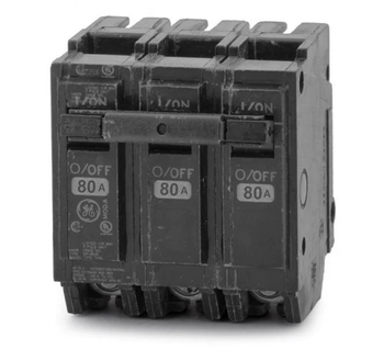 GE THQL32080 80 Amp 120/240V AC Plug-In Standard Miniature Circuit Breaker