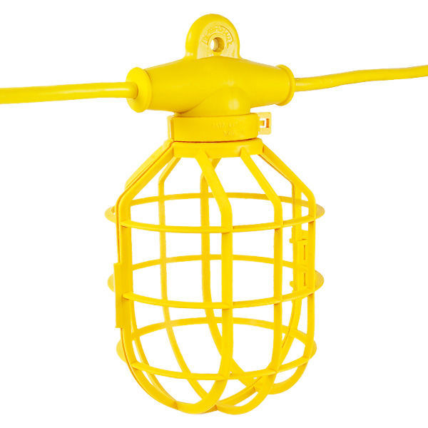 100' 14/3 Plastic Yellow String Light Lamp Holder