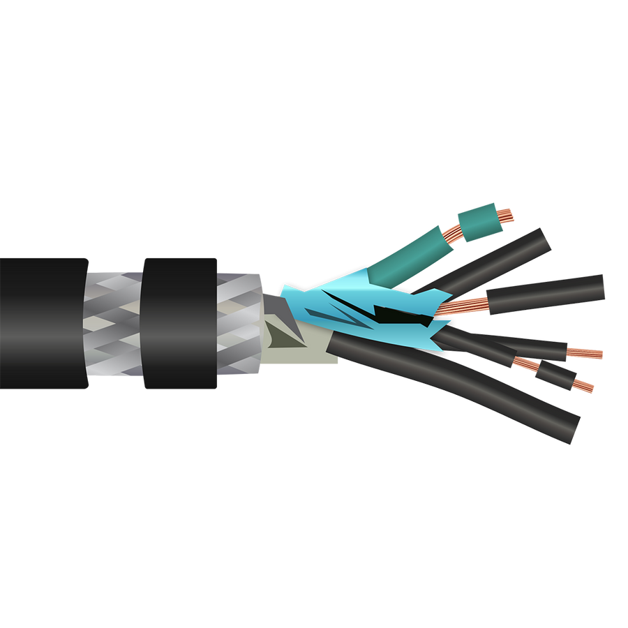 Shipboard Cable LSMSCU-44 18 AWG 44 Conductor Bare Copper Halogen-Free