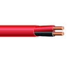 ECS FAP16-02CB0 16 AWG 2C Flat Solid Bare Copper Unshielded PVC 300V 105°C CMG FT4 Fire Alarm Cable