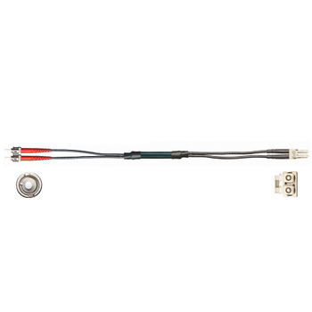 Igus LWL90412402 2Fiber Connector A-ST/ B-LC 62.5μm Multimode Gradient Glass TPE Patch Harnessed Optic Cable