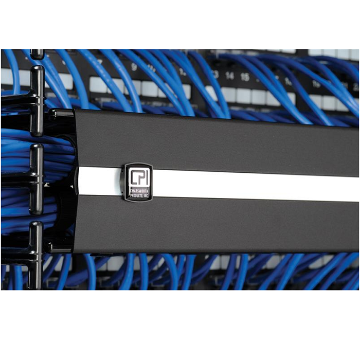 Evolution Single-Sided Black Horizontal Cable Manager 2U x 19