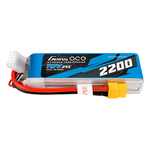 Gens Ace 2200mah 3S1P 11.1V 25C Lipo Battery Pack With XT60 Plug