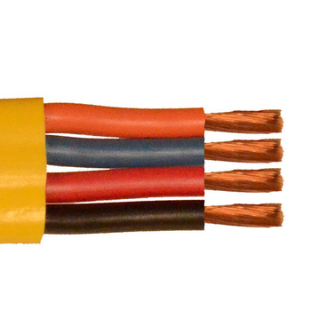 ECS Flat Flex Strand Bare Copper Unshielded PVC 600V 105°C Festoon Yellow Cable