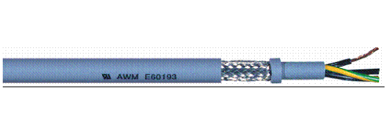 14 AWG 5 Cores 50/30 Stranded BC FLEX-UL-CP Shielded CSA/CE PUR Power And Control Cable 1711405