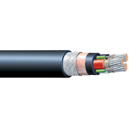 NEK-BFOU3C10VFD 3 Cores 10 mm² NEK 606 FX BFOU VFD 1.8/3KV Stranded Shipboard Fire Resistant LSZH Power Cable