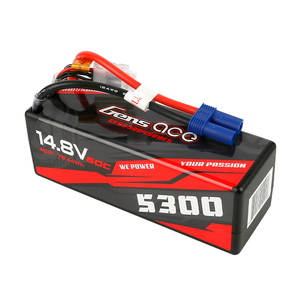 Gens Ace 5300mAh 4S1P 14.8V 60C HardCase Lipo Battery 14# With EC5 Plug