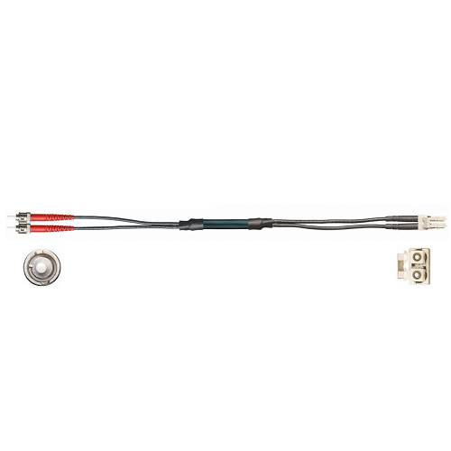 Igus LWL99230008 2Fiber Connector A-ST/ B-LC 62.5μm Multimode Gradient Glass PVC Harnessed Optic Cable