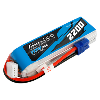 Gens Ace 2200mAh 3S1P 11.1V 25C Lipo Battery Pack With EC3 Plug For RC Plane