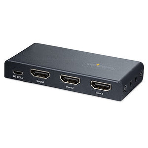 2 Port 8K HDMI Switch Auto Manual Source Switching Power Adapter and Remote Included