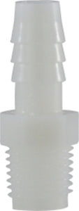 3/8" X 3/8" Hose Barb X MIP White Nylon Adapter 33013W