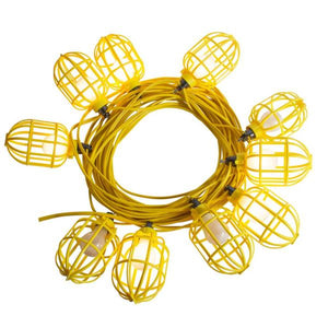 100' 14/2 Plastic Yellow String Light Lamp Holder