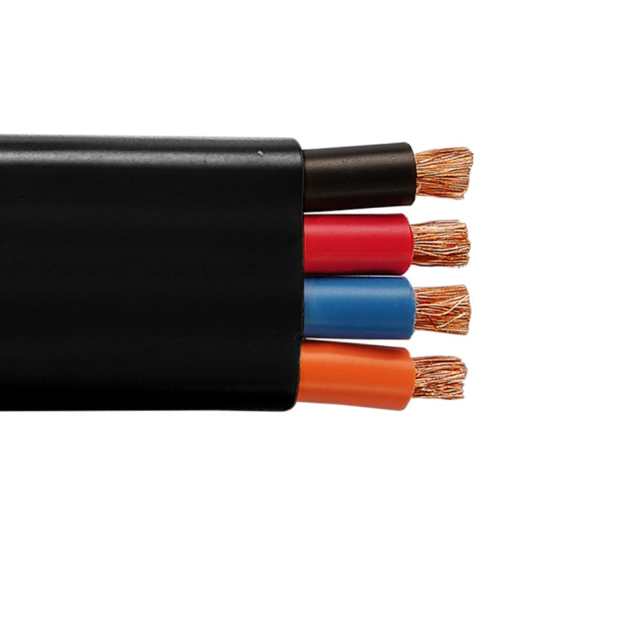 FLAT FESTOON POLYVINYL CHLORIDE 600V BLACK CABLE