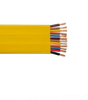 16 AWG 12C Flat Festoon PVC 600V Yellow Cable