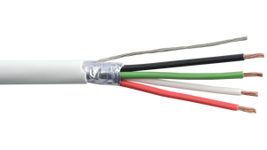 Alpha Wire M244826 18 AWG 3 Conductor Foil Shield 300V PPVC Insulation Plenum Cable