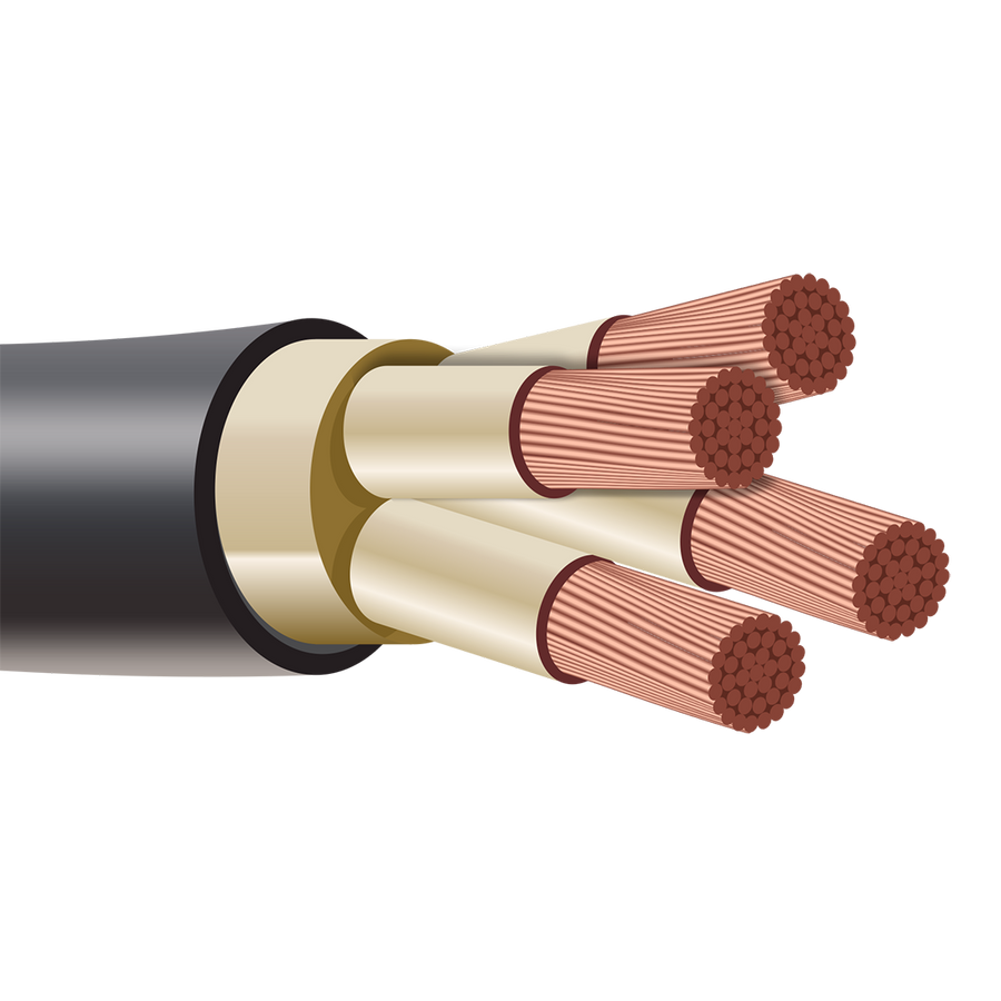 Shipboard Cable LSFSGA-3 16 AWG 4 Conductor Lighting Watertight Glass Braid