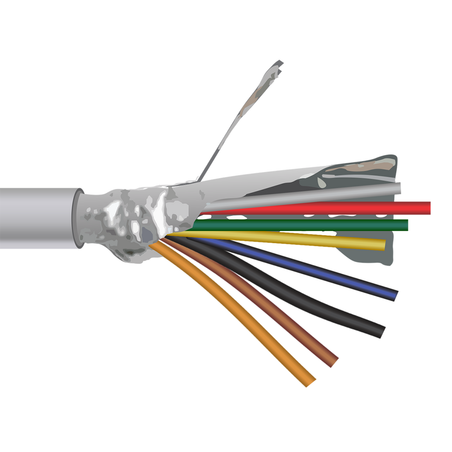 Shipboard Cable DXIA-6 12 AWG 2 Conductor Armor Bare Copper PVC XLP 600V