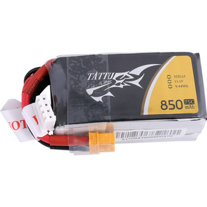 Tattu 850mAh 3S1P 11.1V 75C Lipo Battery Pack With XT30 Plug