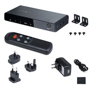 2 Port 8K HDMI Switch Auto Manual Source Switching Power Adapter and Remote Included