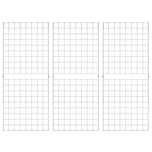 Portable Grid Panels - Chrome Econoco C2X6 (Pack of 3)