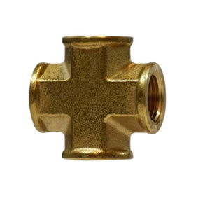 1/8" FIP Forged Cross Brass Fitting Pipe 28049