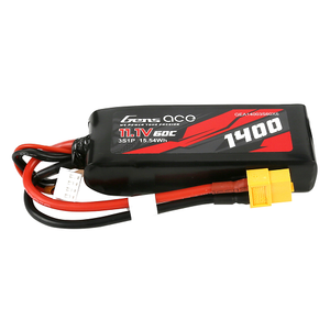 Gens Ace 1400mAh 3S1P 11.1V 60C Lipo Battery Pack With XT60 Plug