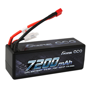 Gens Ace 7200mAh 4S1P 14.8V 70C HardCase Lipo Battery 14# With Deans Plug