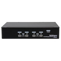 4 Port USB DisplayPort KVM Switch with Audio Between Four HD Multimedia Systems